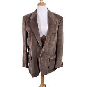 Egon Von Furstenberg Blazer Sport Coat corduroy brown, sz 44R